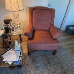 High backed easy chair